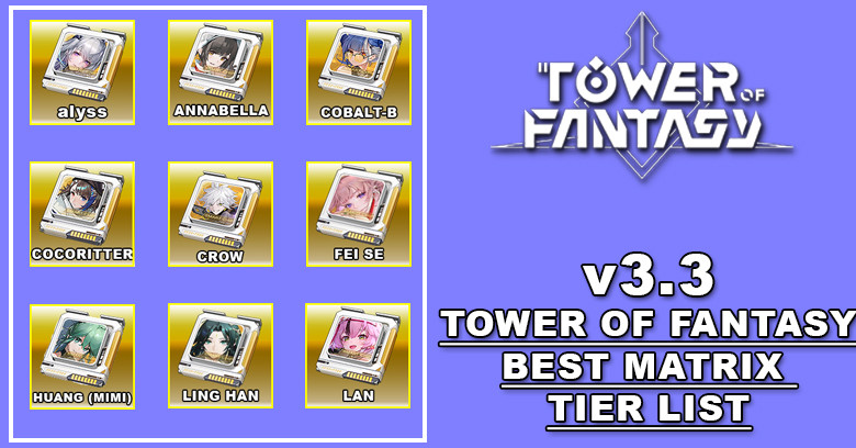 V3.3 Best Matrix Tier List Tower of Fantasy