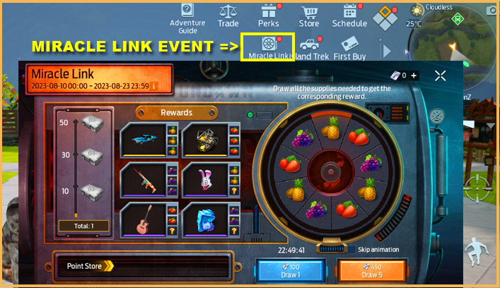 Miracle Link Event in Undawn 