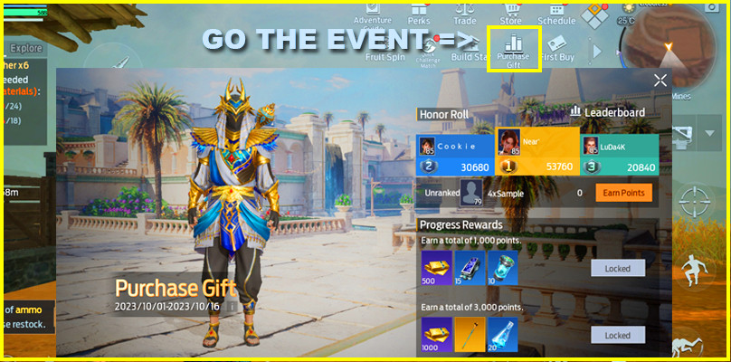 Purchase Gift Event in Undawn - zilliongamer