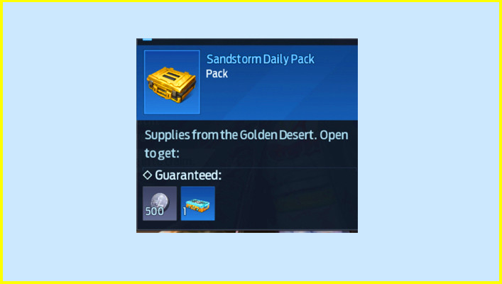 Sandstorm Incoming Daily Reward Undawn