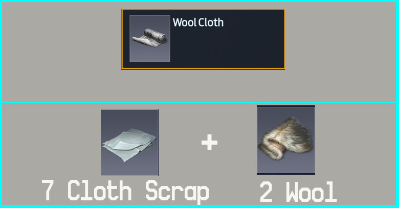 Wool Cloth How To Craft Undawn - zilliongamer
