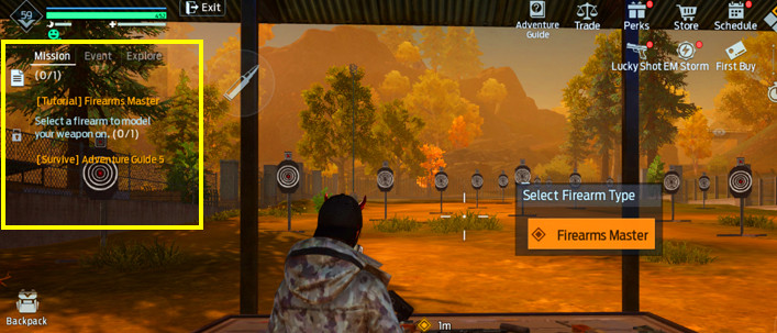 Shooting Range Firearms Master Mission in Undawn