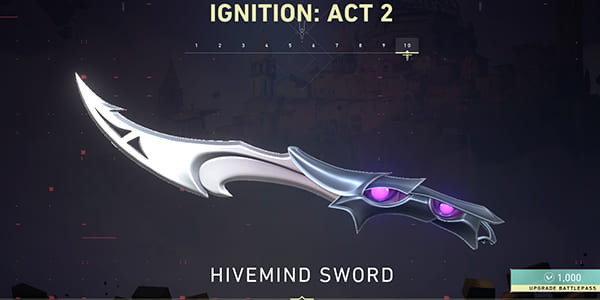 Act 2 Battle Pass Skin: Hivemind Sword | Valorant - zilliongamer