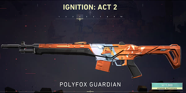 Act 2 Battle Pass Skin: Polyfox Guardian | Valorant - zilliongamer