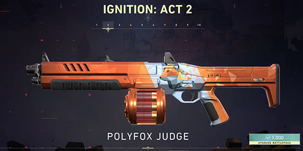 Act 2 Battle Pass Skin: Polyfox Judge | Valorant - zilliongamer