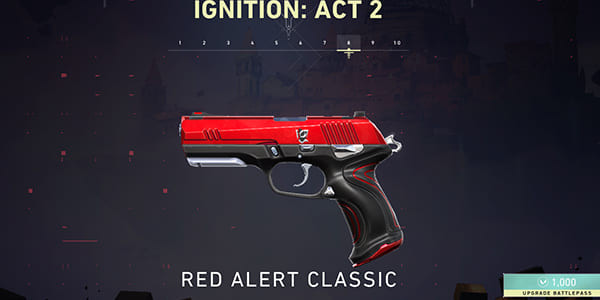 Act 2 Battle Pass Skin: Red Alert Classic | Valorant - zilliongamer