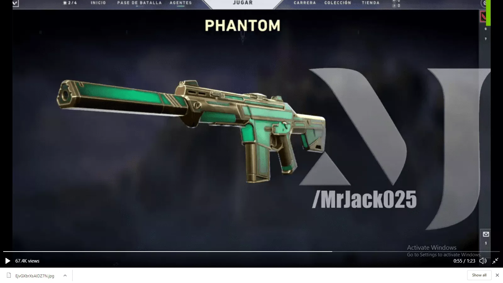 Valorant Act 3 Battle Pass Weapon Skin Zilliongamer 