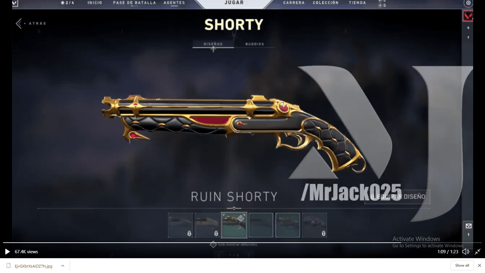 Valorant Act 3 Battle Pass Weapon Skin Zilliongamer 