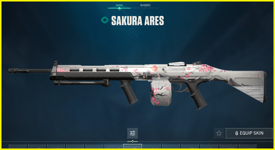 Sakura Ares Skins Valorant - zilliongamer