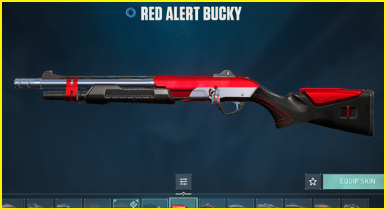 Red Alert Bucky Skin Valorant - zilliongamer
