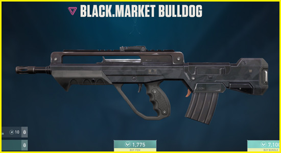 Black. Market Bulldog Skin Valorant - zilliongamer