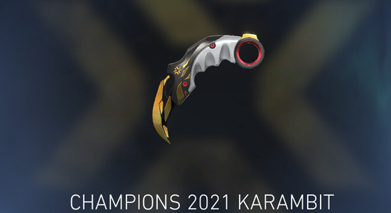 Champions 2021 Karambit Knife in Valorant - zilliongamer