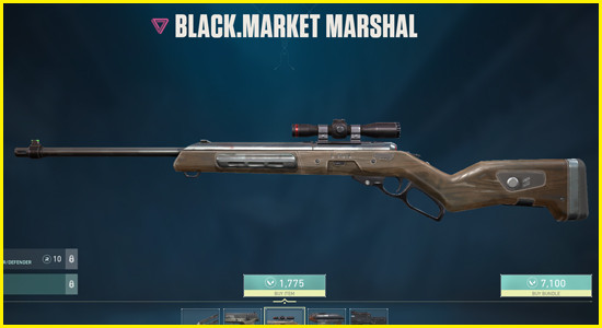 Black. Market Marshal Skin Valorant - zilliongamer