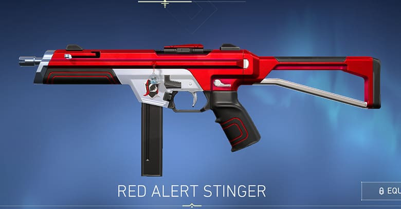 Valorant Stinger Skin: Red Alert Stinger - zilliongamer
