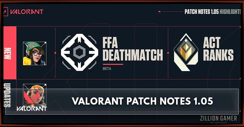 Valorant Patch Notes 1.05 Update : New agent, Act 2 Rank, & More