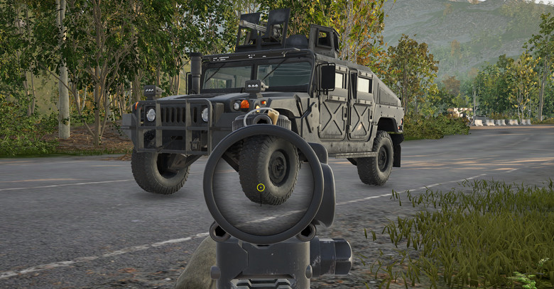 Shoot the Humvee Tire in WARDOGS.