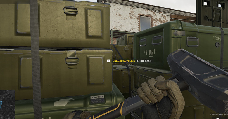 Unload Supplies into FOB | WARDOGS Another way of getting more support XP.