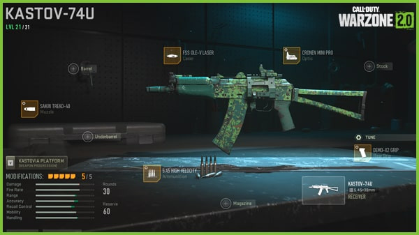 Best Kastov-74U Loadout in Warzone 2