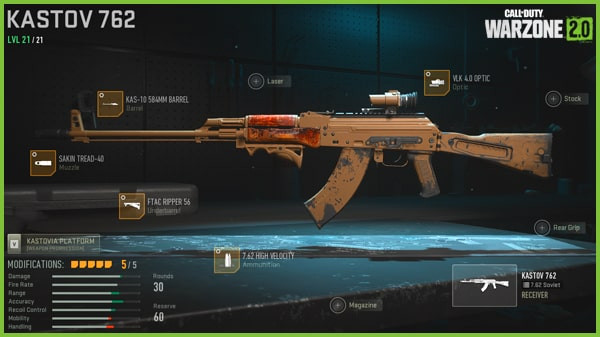 Kastov 762 Warzone 2: Qual é a melhor classe para o fuzil de