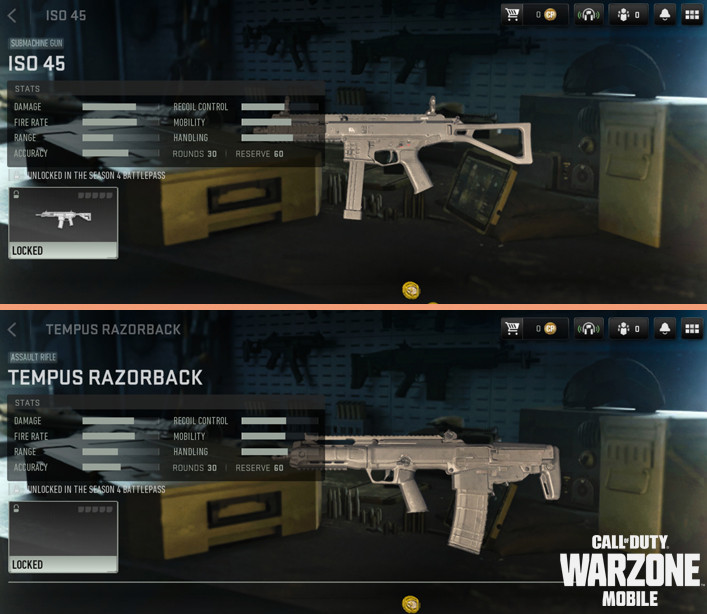 Warzone Mobile Season 4: New Weapons