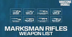 Warzone Mobile Marksman Rifle weapon list