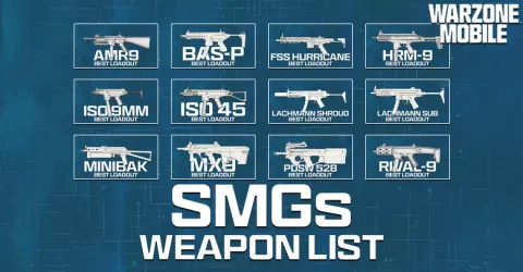 Warzone Mobile SMGs Loadout List (2024) Warzone Mobile SMGs Loadout List (2024)