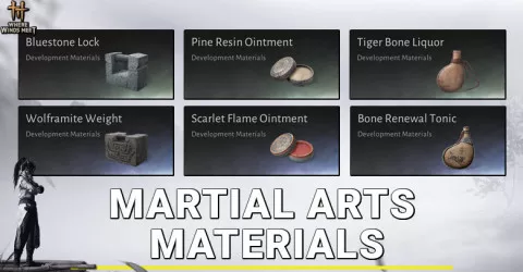 Weapons Skills Upgrade Materials in Where Winds Meet