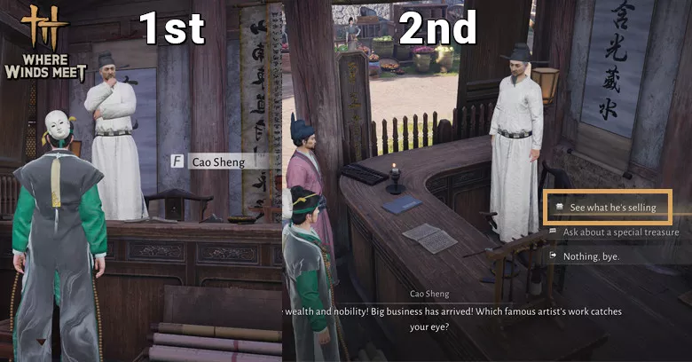 First interacting with Cao Sheng | Where Winds Meet First interacting with Cao Sheng | Where Winds Meet - zilliongamer