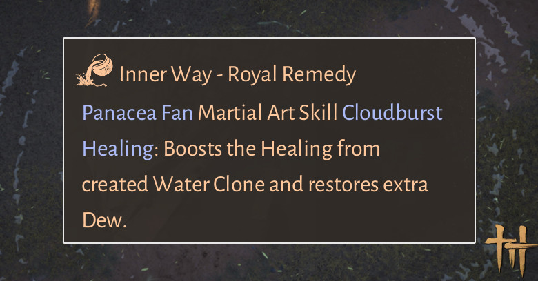 Royal Remedy effect for Cloudburst Healing | Where Winds Meet Extra healing effect from Royal Remedy inner way because why not.
