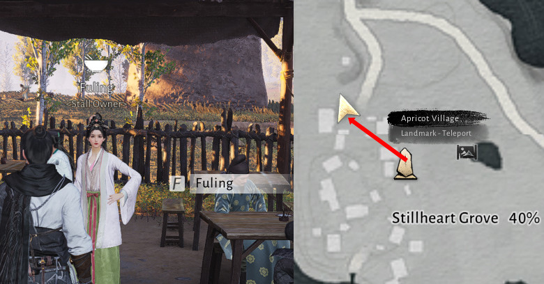 WWM Fuling Food Stall Location Fuling food stall location in Where Winds Meet.