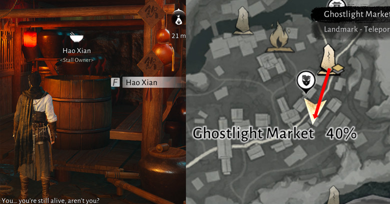 WWM Hao Xian Food Stall Location Hao Xian food stall location in Where Winds Meet.