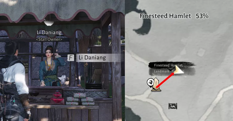 WWM Li Daniang Food Stall Location Li Daniang food stall location in Where Winds Meet.