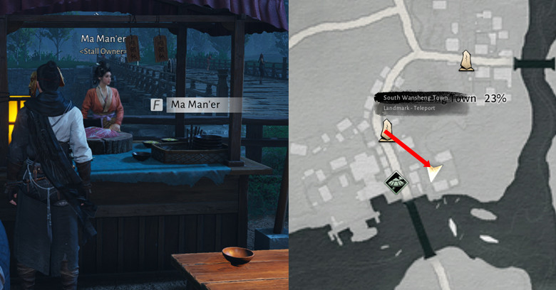 WWM Ma Man’er Food Stall Location Ma Man’er food stall location in Where Winds Meet.