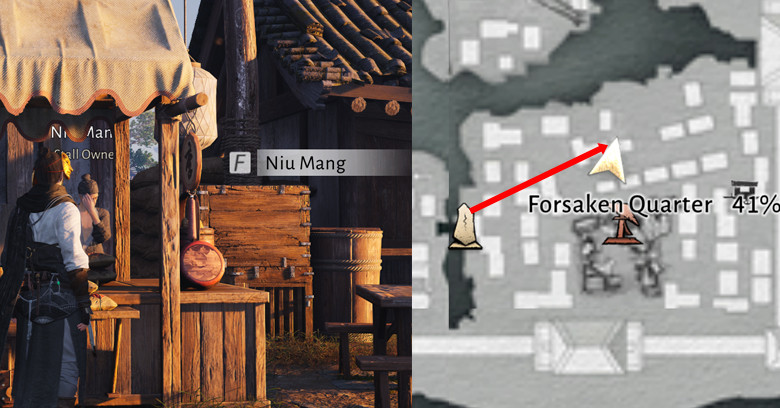 WWM Niu Mang Food Stall Location Niu Mang food stall location in Where Winds Meet.