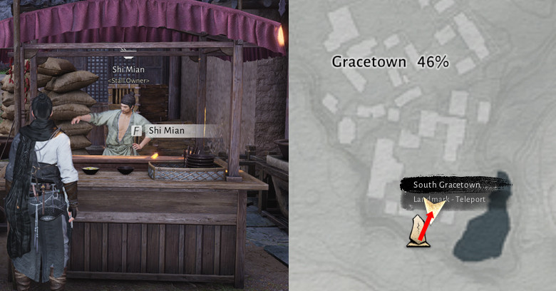 WWM Shi Mian Food Stall Location Shi Mian food stall location in Where Winds Meet.