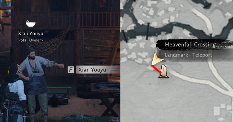 WWM Xiang Youyu Food Stall Location Xiang Youyu food stall location in Where Winds Meet.