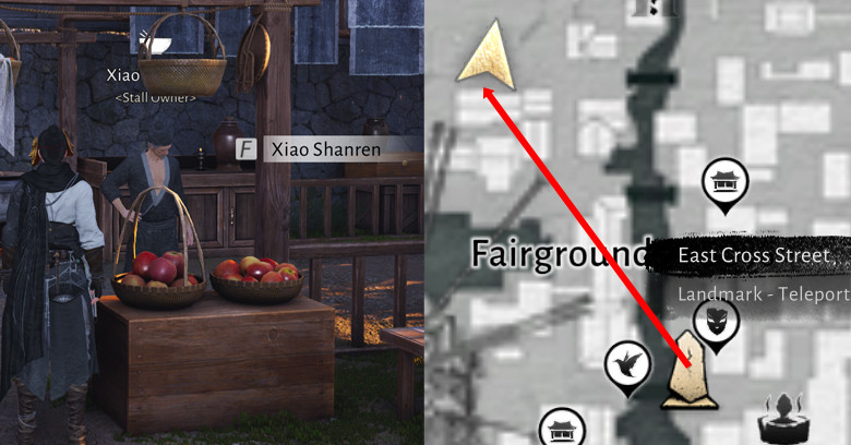 WWM Xiao Shanren Food Stall Location Xiao Shanren food stall location in Where Winds Meet.