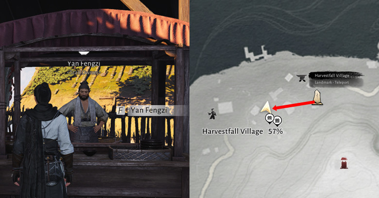 WWM Yan Fengzi Food Stall Location Yan Fengzi food stall location in Where Winds Meet.