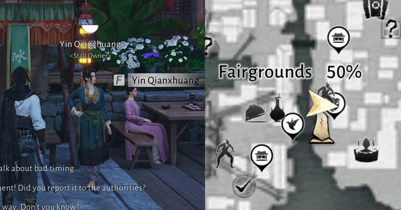 WWM Yin Qianxhuang Food Stall Location Yin Qianxhuang food stall location in Where Winds Meet.