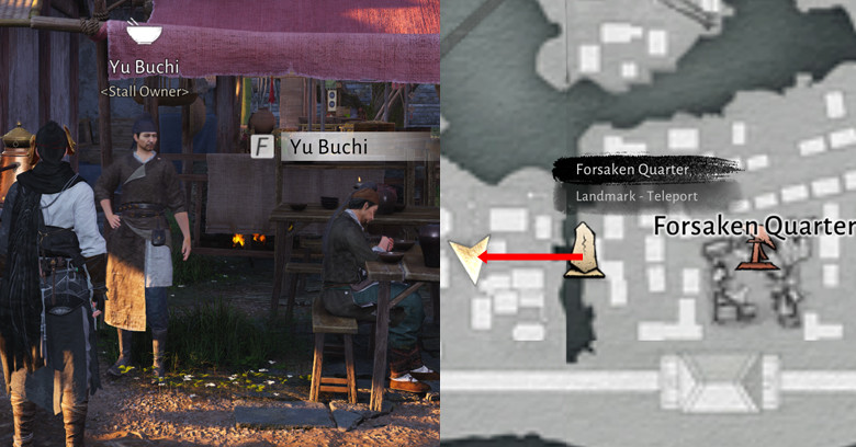 WWM Yu Buchi Food Stall Location Yu Buchi food stall location in Where Winds Meet.