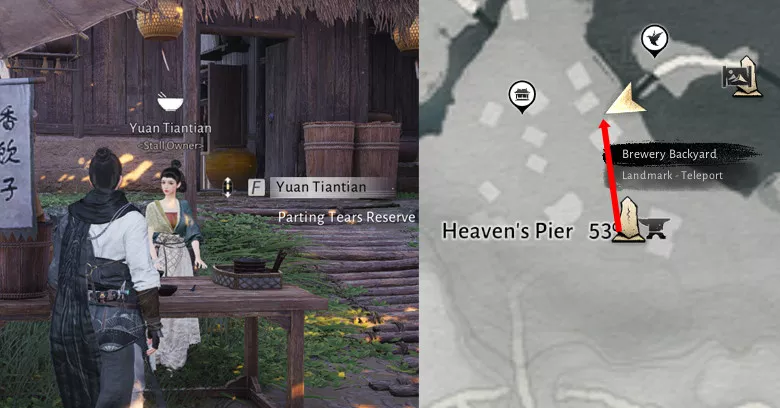 WWM Yuan TianTian Food Stall Location Yuan TianTian food stall location in Where Winds Meet.