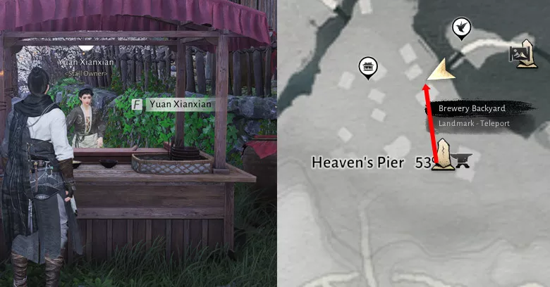 WWM Yuan XianXian Food Stall Location Yuan XianXian food stall location in Where Winds Meet.