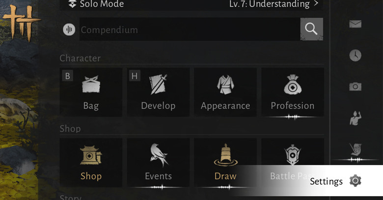 Settings Tab | Where Winds Meet