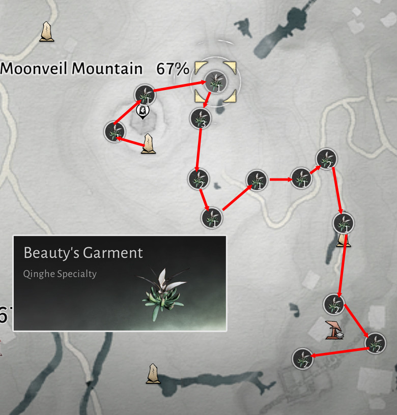 Beauty's Garment Location | Where Winds Meet WWM Beauty's Garment location on the map.