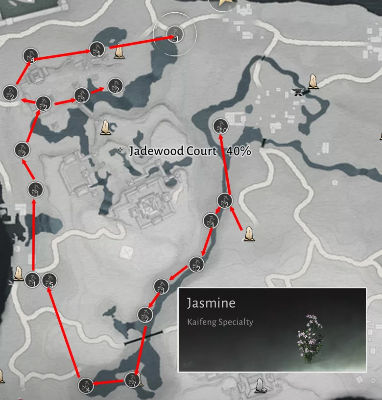 WWM Jasmine location on the map.