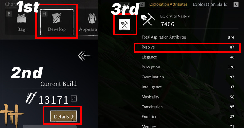 How to check resolve point in Where Winds Meet
