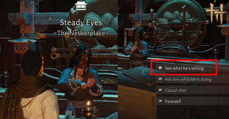 Where Winds Meet NPC Steady Eyes, owner of The Netherplace