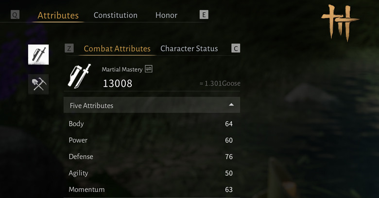 Understand five attributes in Where Winds Meet