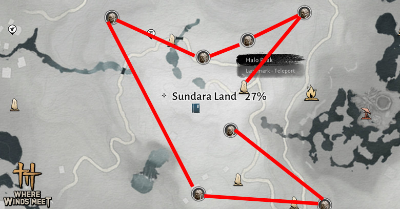 My route #2 of farming Liquor in Where Winds Meet