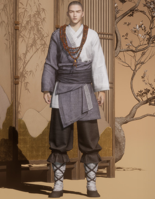 Alms Pilgrim (M) | Where Winds Meet Where Winds Meet Alms Pilgrim male outfit.